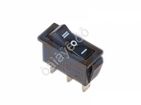 Переключатель 250V 15A (3c) ON-OFF-ON черный с нейтралью