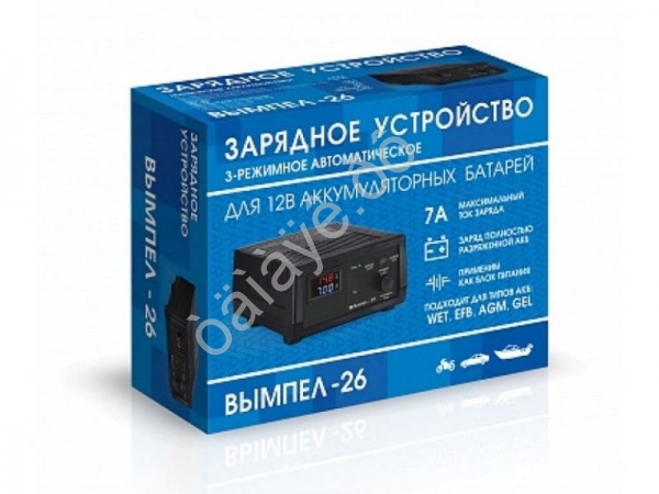 Зарядное устройство Вымпел-26 (автомат,0-7А, 14.2/14.8/18В, LED амперметр/вольтметр) Зарядное устройство Вымпел-26 (автомат,0-7А, 14.2/14.8/18В, LED амперметр/вольтметр)