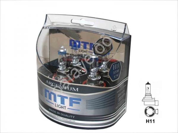 Набор ламп MTF H11 12V55W Argentum+80% 4000K (Корея)