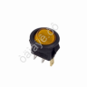 Выключатель клавишный круглый 250V 3А (3с) ON-OFF желтый с подсветкой Micro (RWB-106, SC-214) REXANT