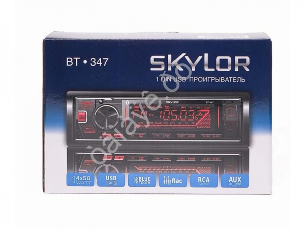 Автомагнитола SKYLOR BT-347 4x50 (MP3, BT, USB, AUX, RCA)