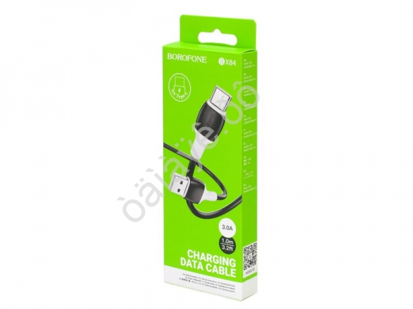 Дата-кабель универ. USB--Type-C, 1м, 3А, Borofone черный BX84