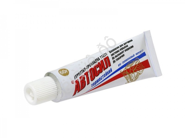 Герметик-прокладка АВТОСИЛ (г. Казань) термостойкий силиконовый белый 60г 1/100