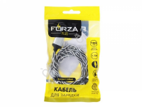 Дата-кабель универ. Lightning 1м, 1.5А ткан. оплетка FORZA