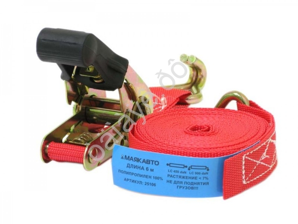 Стяжка груза шир. ленты  25мм, длиной 6м, с храп. механизмом МАЯКАВТО™  1/30