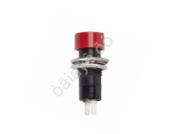 Выключатель-кнопка 250V 1А (2с) ON-OFF красная (PBS-16А) REXANT