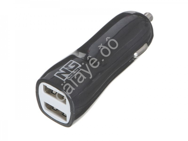 АЗУ в прикуриватель  2xUSB, 2A, 12/24В пластик /1/10/50/200