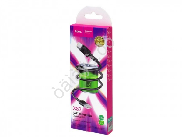 Дата-кабель универ. USB--Type-C, 1м, 2.4А, HOCO черный X83