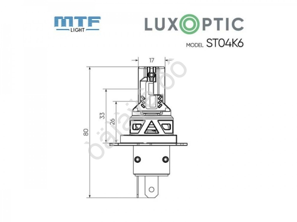 Светодиодные лампы MTF LIGHT серия LUXOPTIC H4/H19, 12W, 22W, 2200LM, 6000K, к-кт.