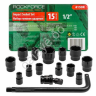 Набор головок ударных 15пр. 1/2" (6-гр.) ROCKFORCE (4159K)  /1/10