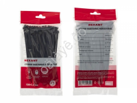 Хомут пластиковый 3.6х150 REXANT,черный   1уп./100шт /1/10/200