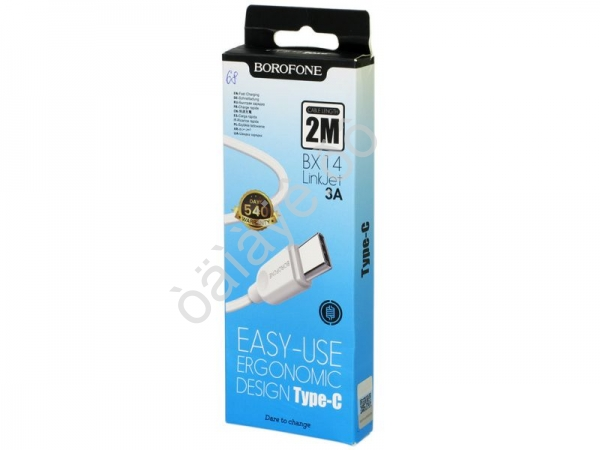 Дата-кабель универ. USB--Type-C 2м, 3А, белый BOROFONE BX14 Borofone