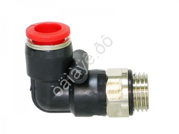 Фитинг пластик PU угловой 1/4 х 8 mm наруж. резьба