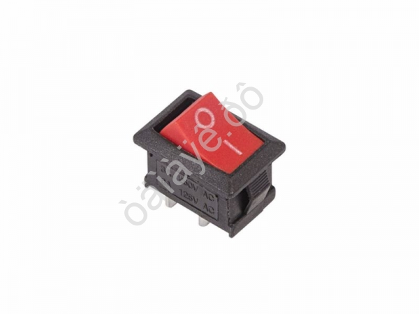 Переключатель 250V 6A (2c) ON-OFF красный Mini (RWB-201, SC-768)1/10