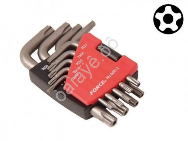 F50913 Набор пятигранников с отверст. 9пр. TS10-TS50 /1/10/40