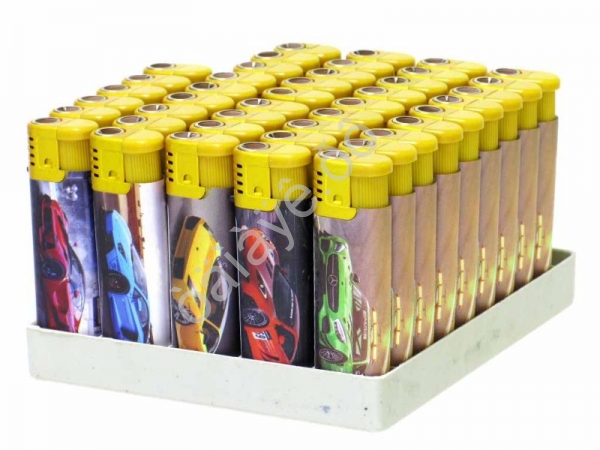 Зажигалка пьезо (спорткары мини) J-06(02) /50