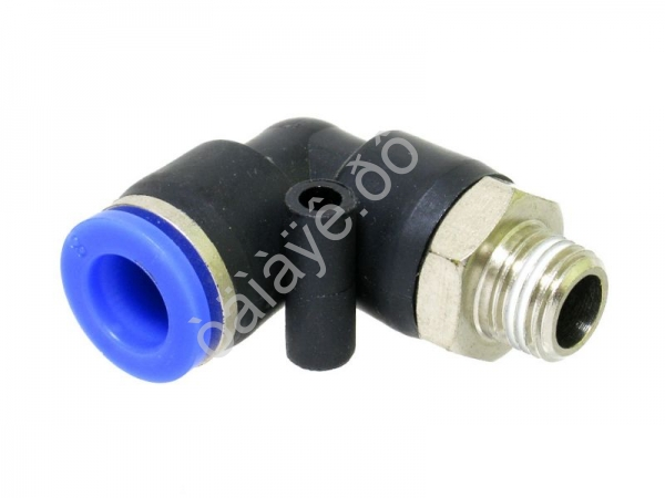 Фитинг пластик PU угловой 1/8 х 8 mm наруж. резьба