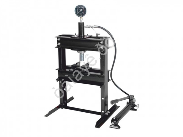 Пресс настольный гидравлический с манометром и выносным насосом 12т (раб. высота: 0-40мм, раб. шири  RockFORCE