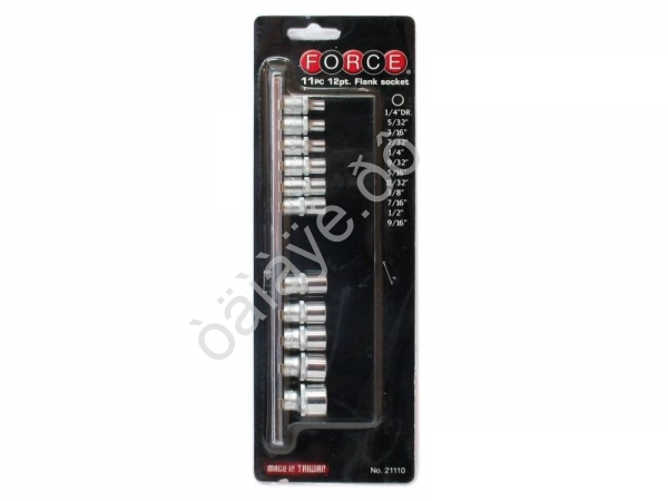 F21110 Набор головок 1/4"-9/16" 11 предметов  дюймовых 1/4" /1/48