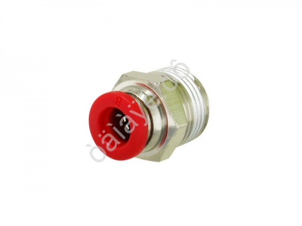 Фитинг цанговый прямой PU 3/8 х 8 mm наруж. резьба Фитинг цанговый прямой PU 3/8 х 8 mm наруж. резьба