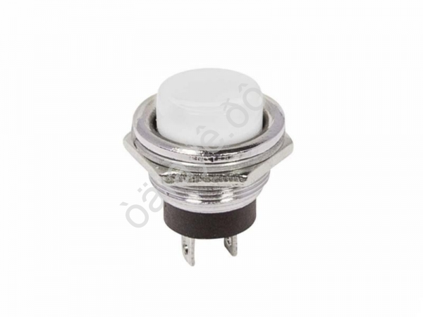 Кнопка металл 250V 2А (2с) OFF-(ON) Ø16.2 белая (RWD-306) REXANT/10