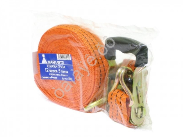 Стяжка груза шир. ленты  40мм, длиной 12м, с храп. механизмом МАЯКАВТО™  1/6/10