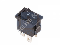 Переключатель 250V 6A (4c) ON-OFF черный Mini/10