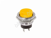Кнопка металл 250V 2А (2с) OFF-(ON) Ø16.2 желтая (RWD-306) REXANT/10