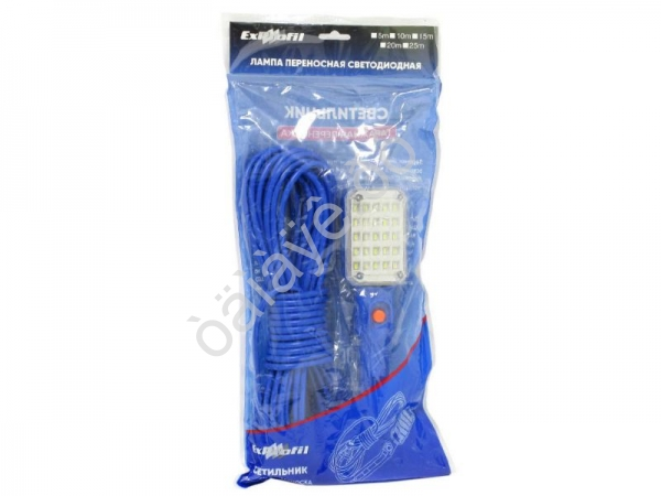 Лампа переносная 220V LED, 15м,  (см.22016) 1/30