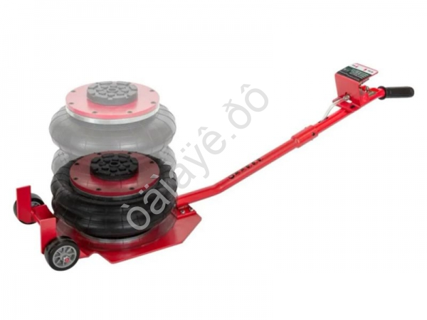 Домкрат подкатной пневматический 3,5т(6-12bar, h min 135мм, h max 420мм, 3 подушки, Ø270мм) ROCKFORCE (YHQD-3WT-270A )