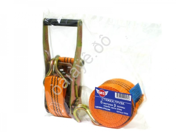 Стяжка груза шир. ленты  50мм, длиной 6м, с храп. механизмом МТ/1/8