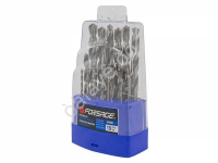 Набор сверл по металлу 19пр(1-10мм, шаг 0,5мм),в пластиковом футляре Forsage