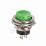 Выключатель-кнопка металл 250V 2А (2с) OFF-(ON) Ø16.2 зеленая (RWD-306) REXANT
