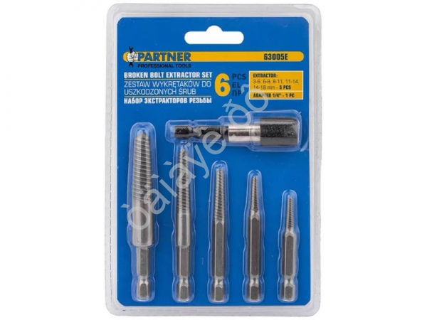 Набор экстракторов резьбы 6пр. Partner