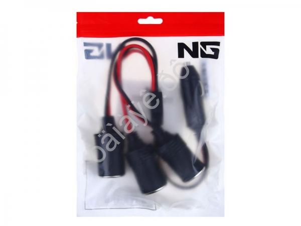 Прикуриватель-разветвитель на 3 гнезда, 120Вт, 12В/10А, 0.75мм2, длина 30см NG