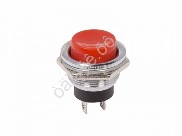 Выключатель-кнопка металл 250V 2А (2с) OFF-(ON) Ø16.2 красная (RWD-306) REXANT