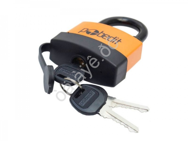 Замок навесной Бастион-1, всепогодный, с закаленной дужкой, 80мм, Pobedit  /1/6