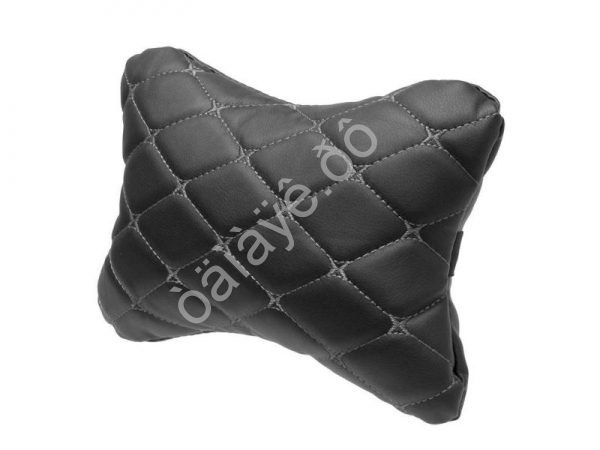 Подушка в авто под голову черный ромб /1/4
