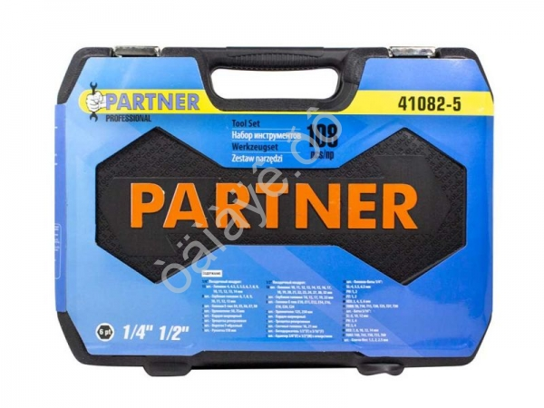 Набор инструмента 108пр.1/4"1/2" (6-гран)(4-32мм) Partner