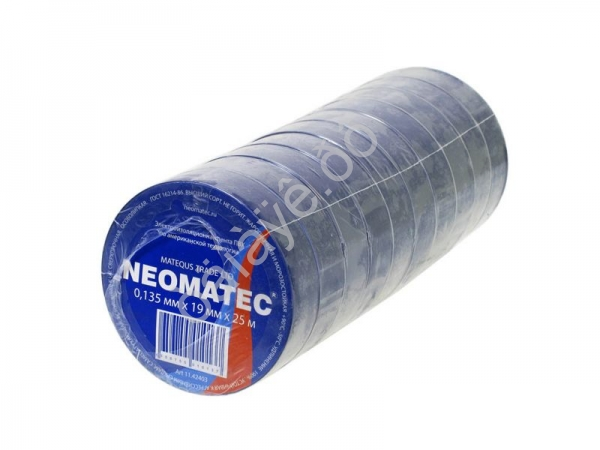Изолента 19мм*25м "NEOMATEC" Синий /10/200