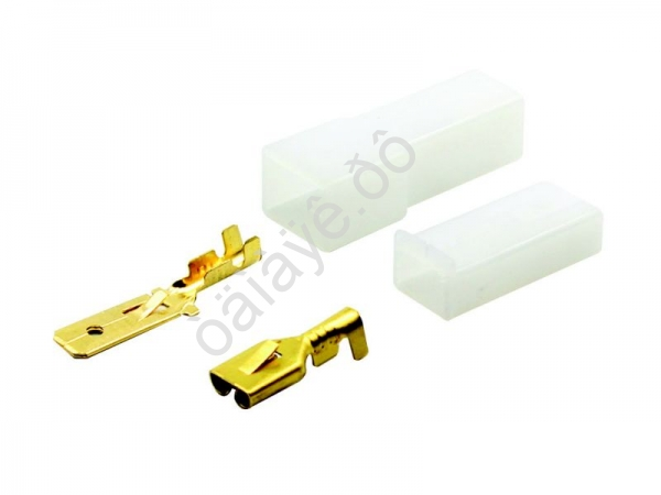 Монтажный разъем 1 контакт (6.3мм) без провода, негерметичный, комплект (приемная и ответная части) AVY-0246 /20