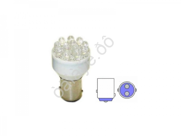 Светодиод 12V T25/5 12LED BAY15D WHITE "Маяк" 1/10/100