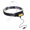 Фонарь на голову ЕРМАК LED+COB, 4 режима, 500мАч, зарядка Туре-С, 80х33х33 мм, пластик, красный свет Фонарь на голову ЕРМАК LED+COB, 4 режима, 500мАч, зарядка Туре-С, 80х33х33 мм, пластик, красный свет