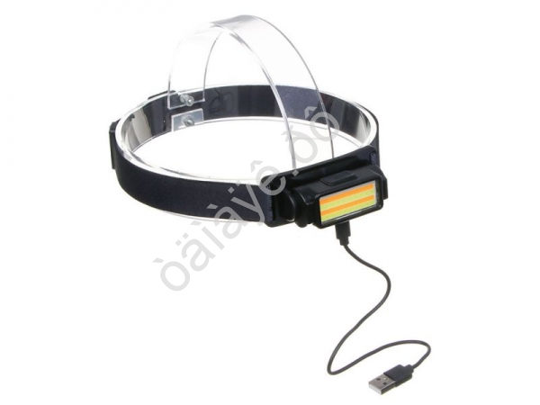 Фонарь на голову ЕРМАК LED+COB, 4 режима, 500мАч, зарядка Туре-С, 80х33х33 мм, пластик, красный свет