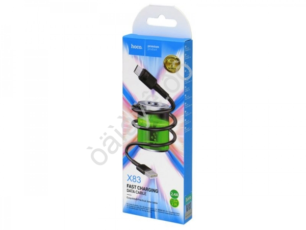 Дата-кабель MicroUSB, 1м, 2А, HOCO черный X83