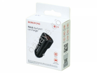Зарядное устройство в прикуриватель 2USB, черный BOROFONE  BZ19 (94шт в уп) Borofone