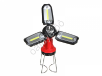 Фонарь светильник ЕРМАК 1 LED, 3 COB, 800мАч, USB, 15х8.5х8.5см, 6 режимов, пластик