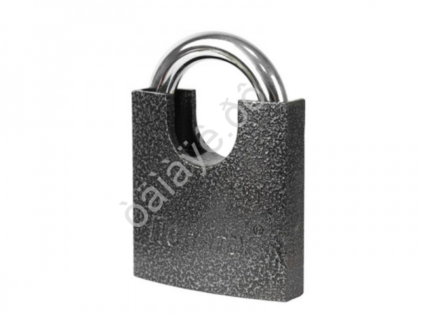 Замок навесной Бункер-4, стальной корпус, с защищенной закаленной дужкой 70мм,  Политех  /1/6