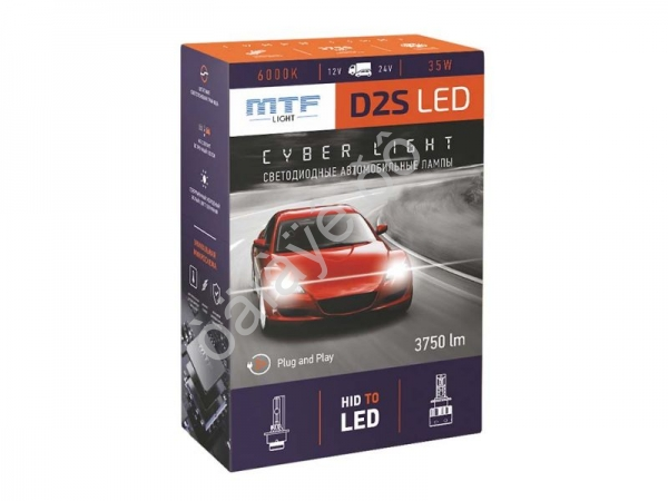 Светодиодные лампы MTF CYBER LIGHT PRO, D2S, 85V, 35W, 4250lm, 6000K