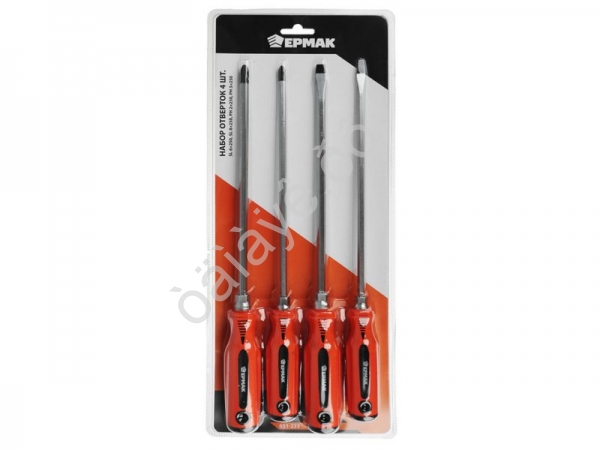 Набор отверток усил. 4шт SL 6*250;8*250, PH2*250;PH3*250 ЕРМАК